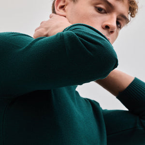Dark Green Knitted Sweatshirt