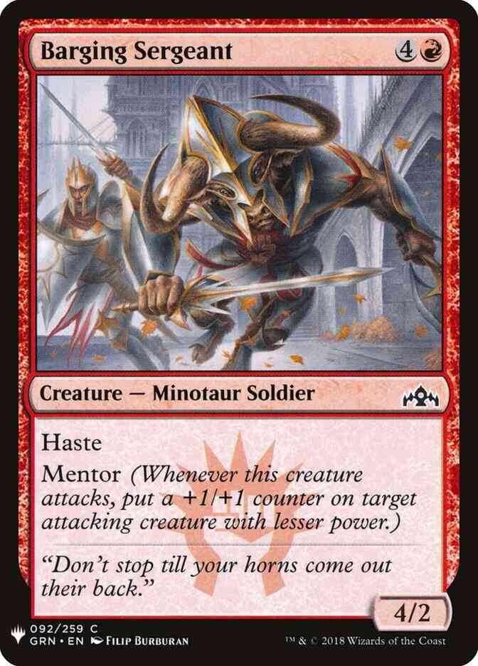 Barging Sergeant [GRN-92] [The List] [Non-Foil]
