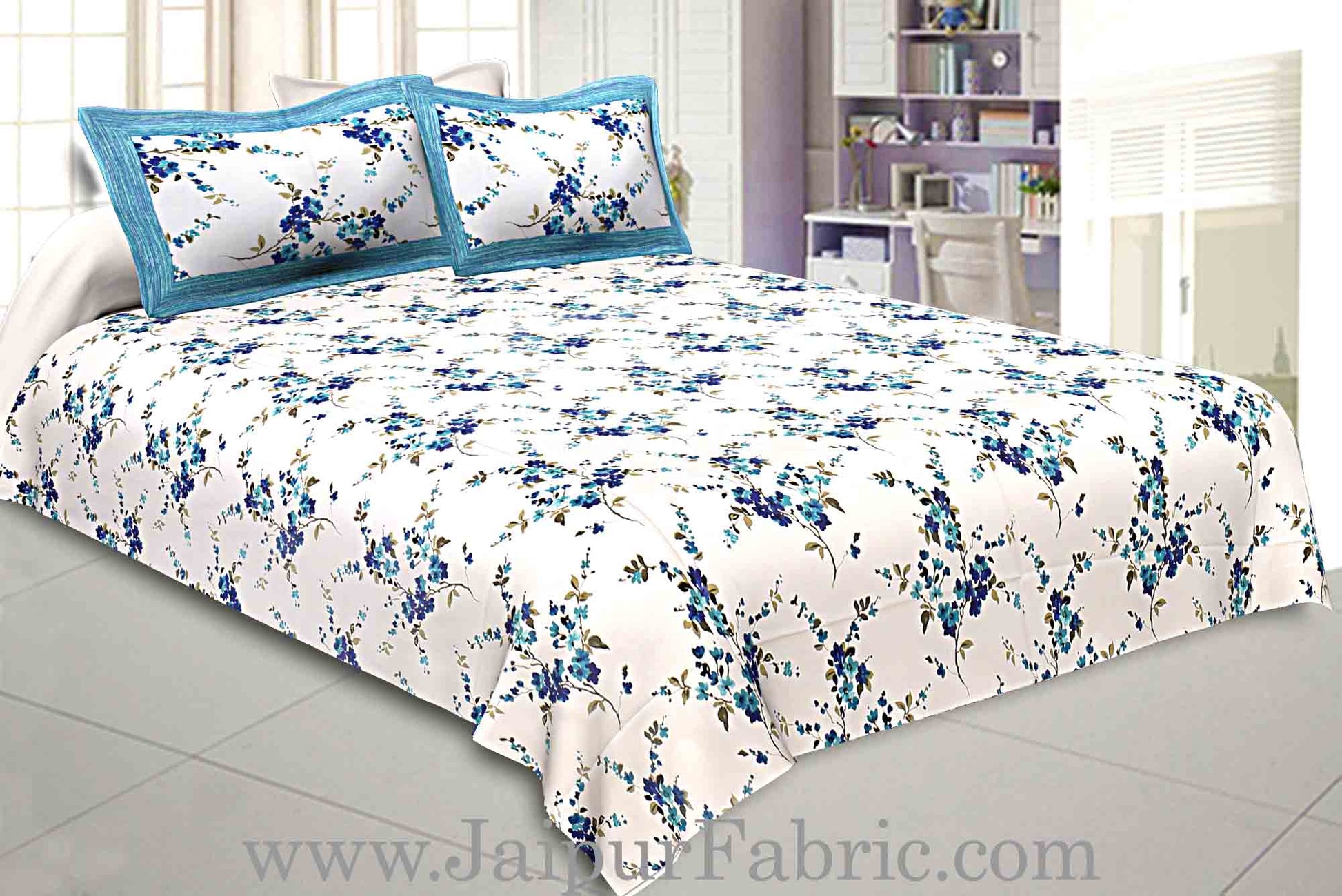 COMBO88- Set of 1 Double Bedsheet and  1 Single Bedsheet With  2+2 Pillow Cover