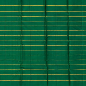 Crimson & Orange Handloom Kanchipuram Korvai Silk Saree With Checks