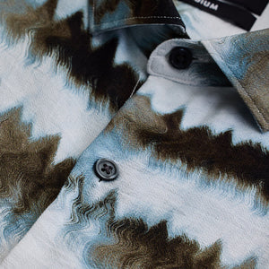 Light Blue Textured Abstract Shirt