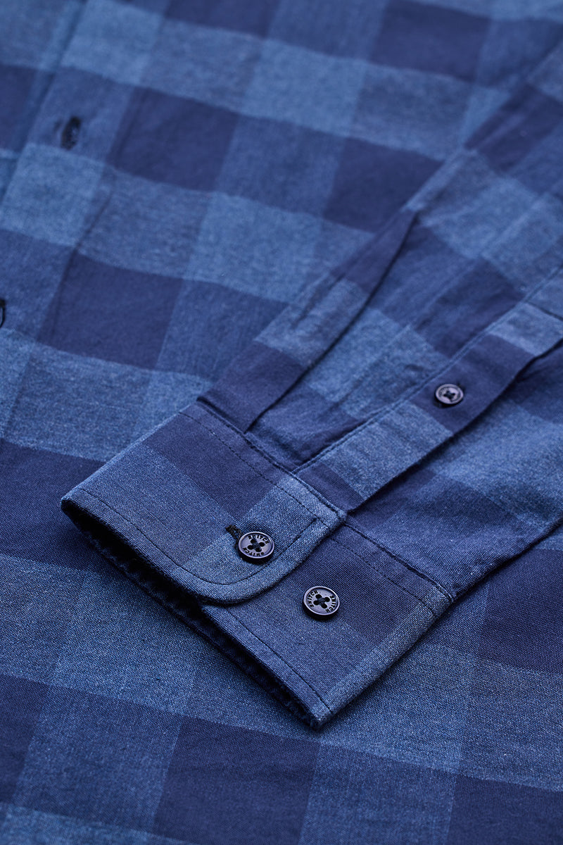 Blue Checks Slim Fit Shirt