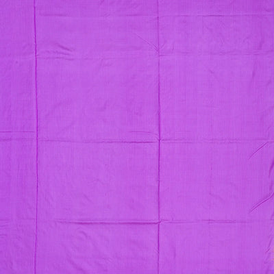 Turmeric Yellow Handloom Ikat Silk Saree With Contrast Lavender Border