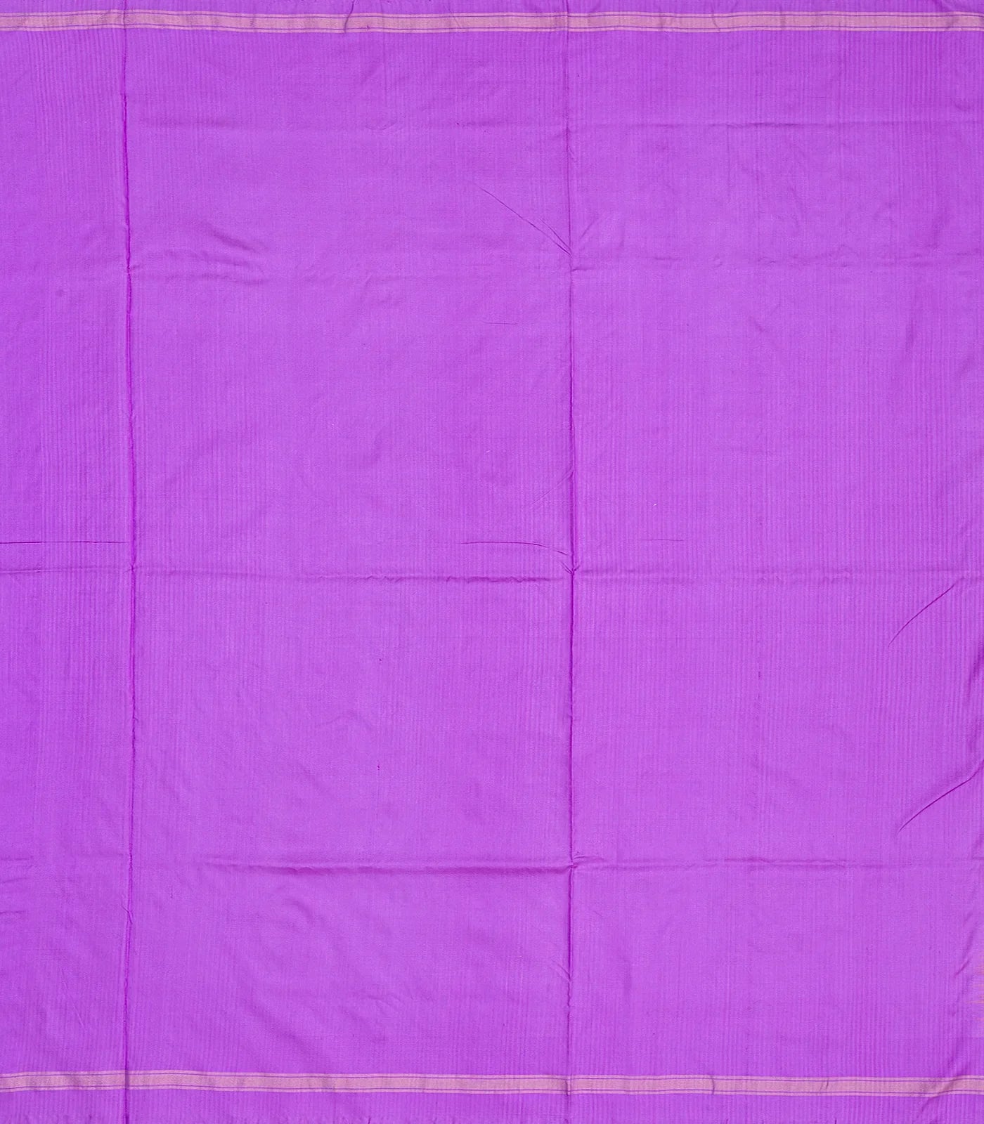 Turmeric Yellow Handloom Ikat Silk Saree With Contrast Lavender Border