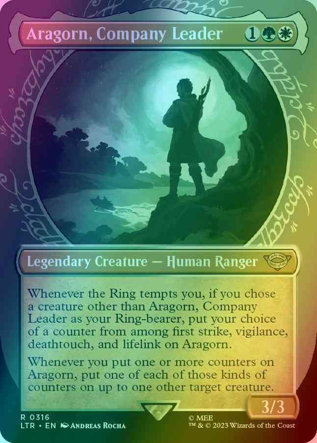 Aragorn, Company Leader [316] [Ring Showcase] [The Lord of the Rings: Tales of Middle-earth] [Foil]