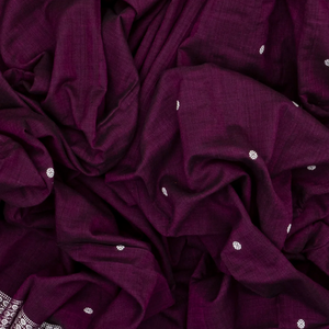 Magenta Orissa Cotton Saree With Kamalam Buttas