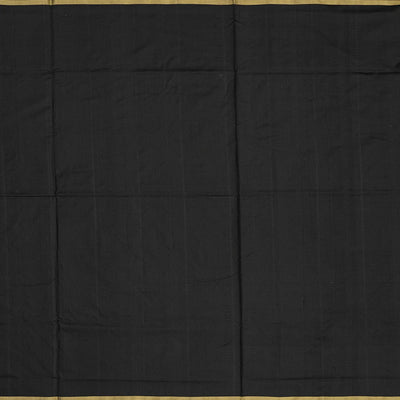 Yellow Handloom Ikat Silk Saree With Contrast Black Border