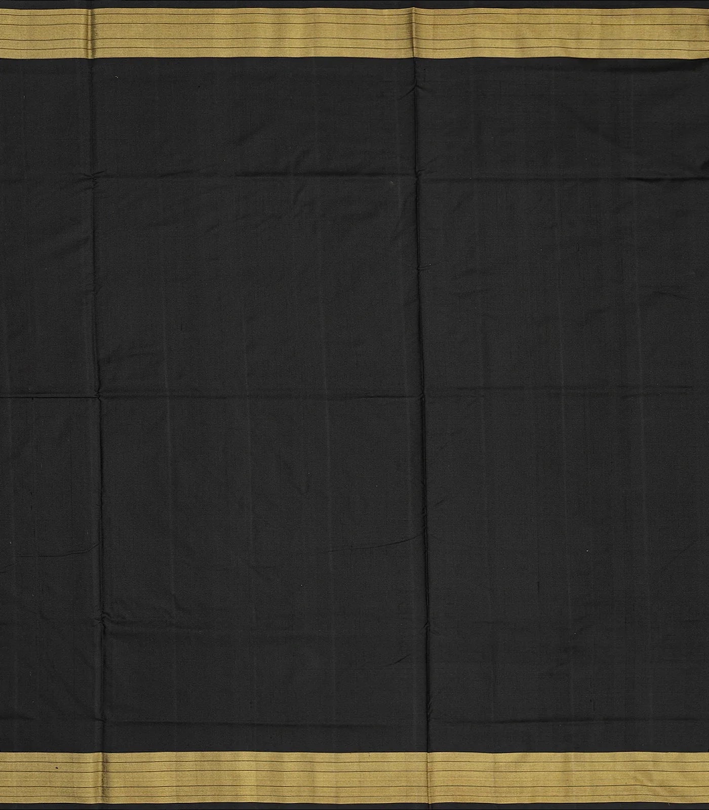 Yellow Handloom Ikat Silk Saree With Contrast Black Border