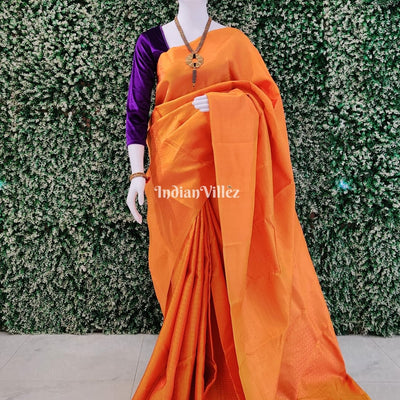 Yellow Kanchipuram Silk Saree