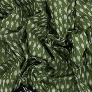 Green Handloom Orissa Cotton Saree With Black Border