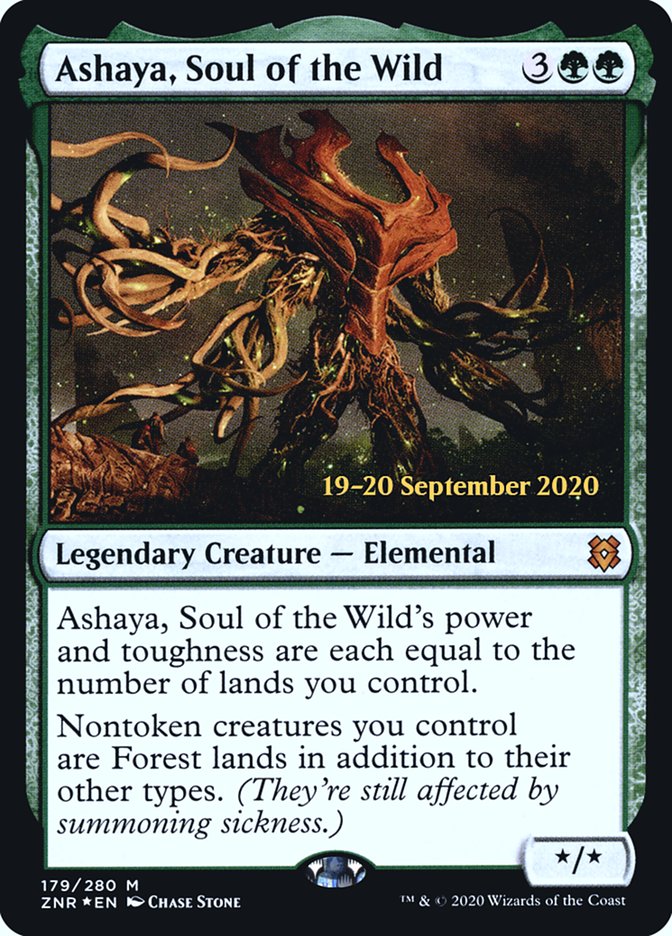 Ashaya, Soul of the Wild [Prerelease] [179s] [Zendikar Rising Promos] [Foil]