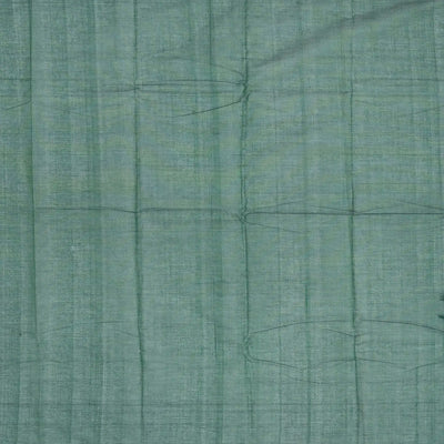 Sea Green Handloom Kanchi Cotton Saree With Raindrop Buttas