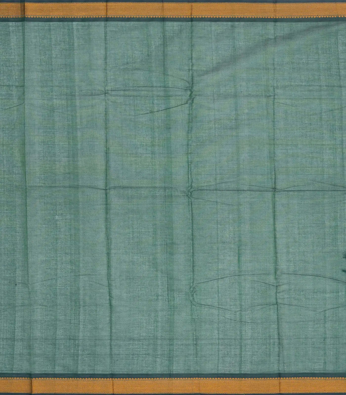 Sea Green Handloom Kanchi Cotton Saree With Raindrop Buttas