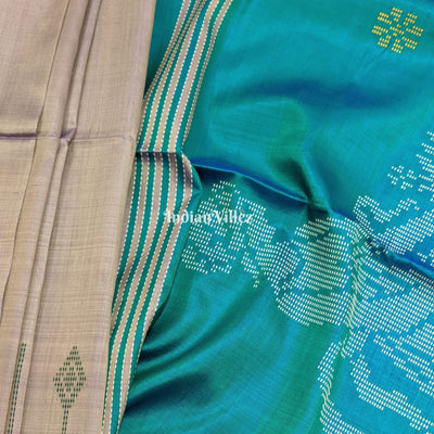Dodger & Columbia Blue Color Handloom Soft Silk Saree