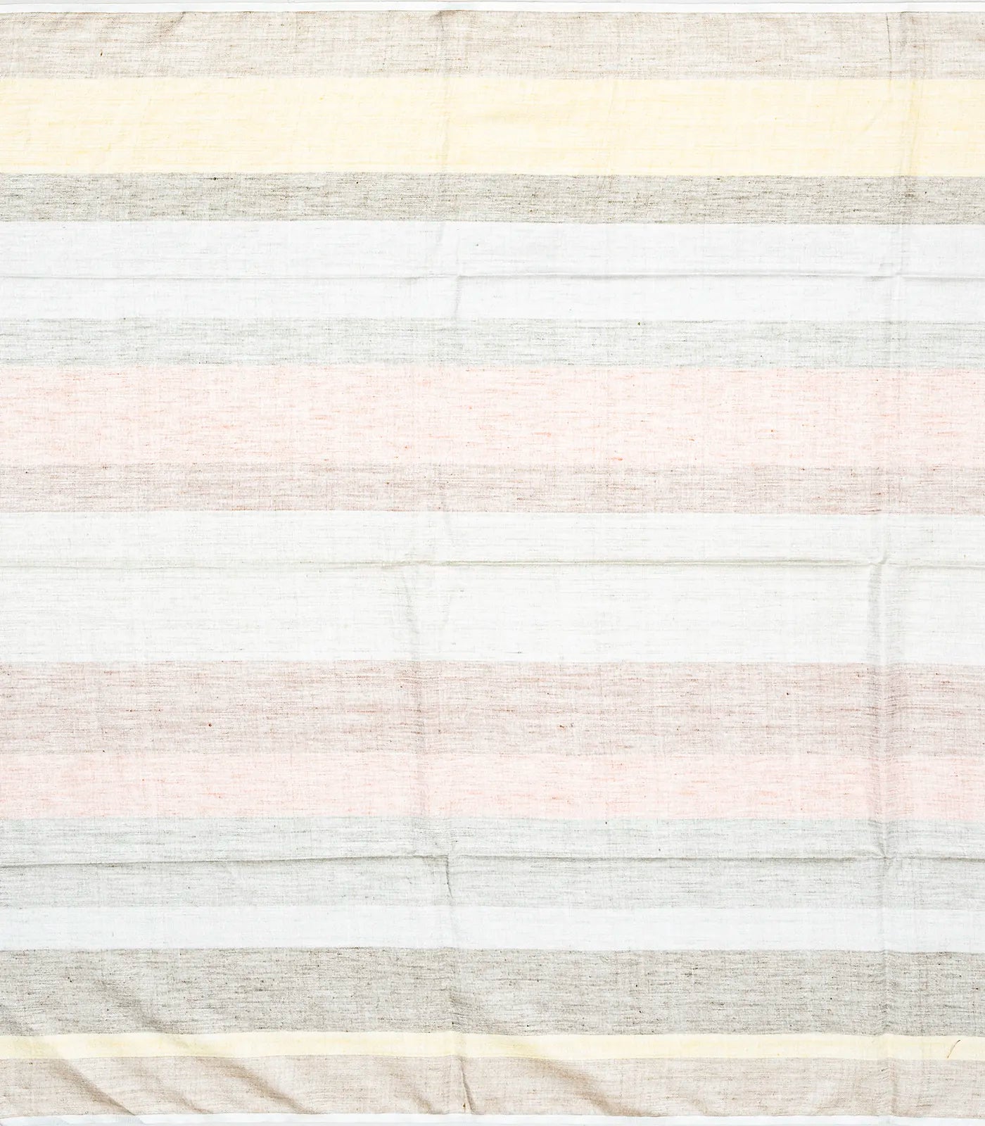 Multi Colour Handloom Linen Saree With Red Checks