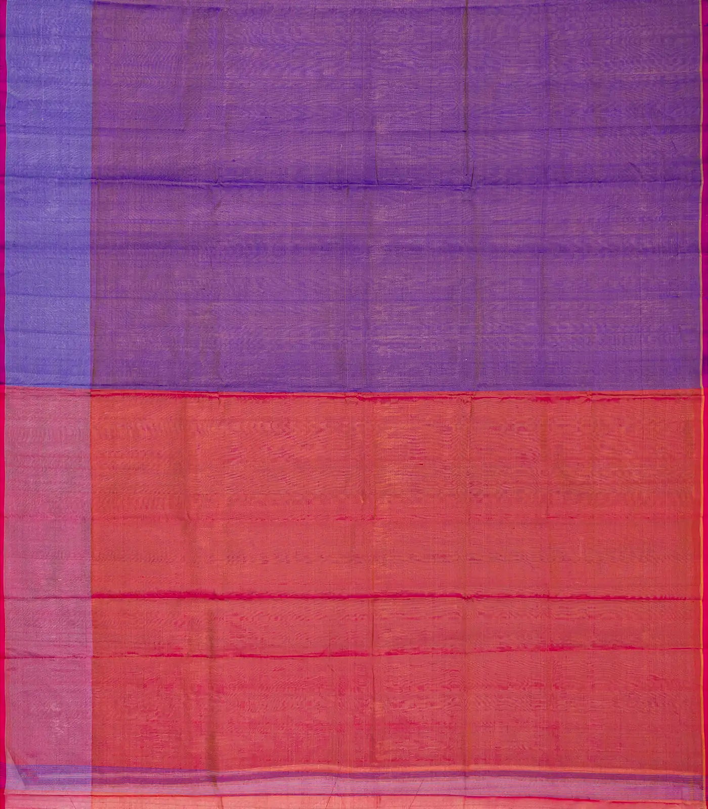 Purple Handloom Uppada Plain Silk Saree With Red Border