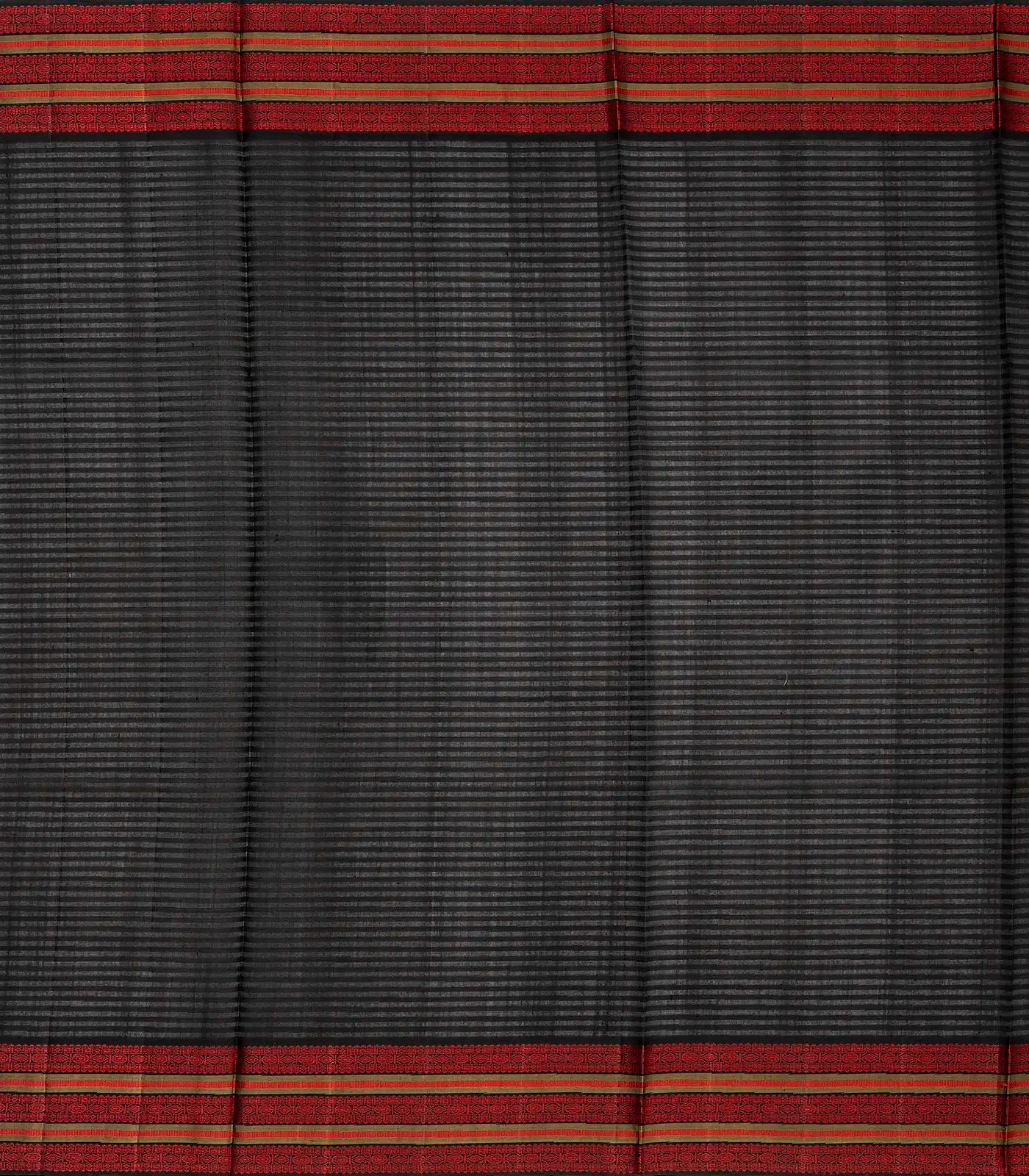 Cream Handloom Kora Silk Saree With Checks & Black Border
