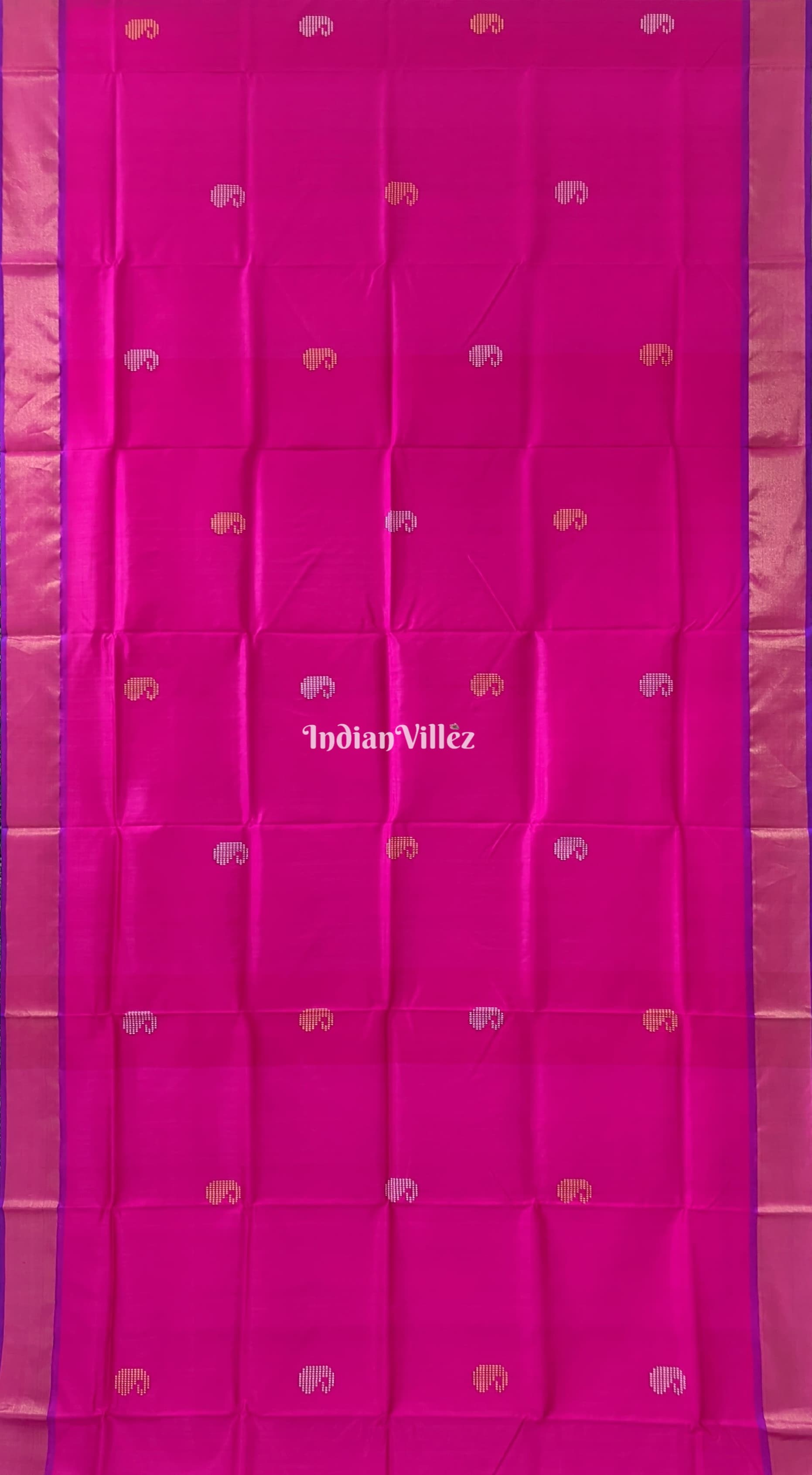Rani with Green Handwoven Bishnupuri Silk Saree