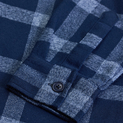 Navy Checks Relaxed Fit Overshirt