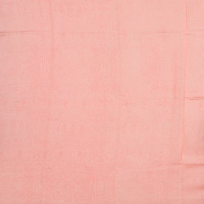 Light Peach Handloom Chanderi Cotton Saree With Printed Floral Motif