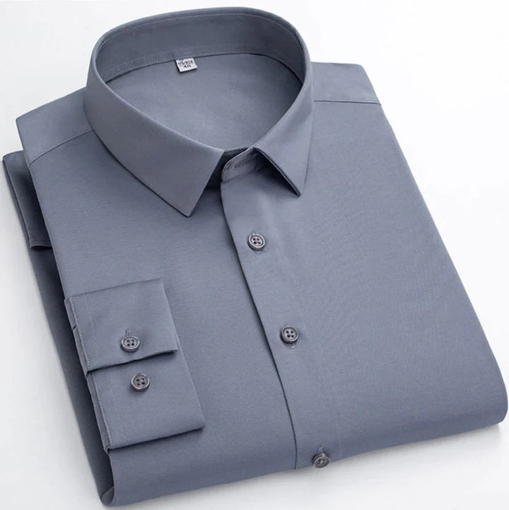 Plain Twill Cotton Shirt for Man (Silver Grey)