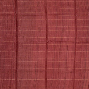 Chesnutt Pink Handloom Tussar Silk Saree With Stripes & Floral Motifs in Border