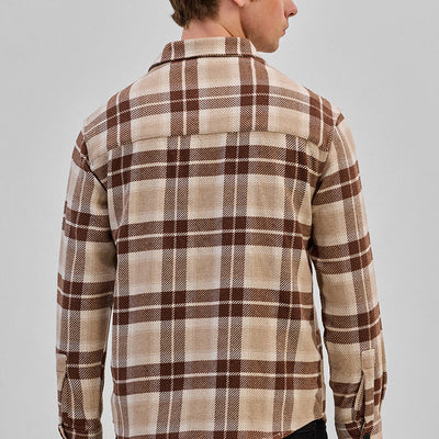 Brown Flannel Checks Overshirt