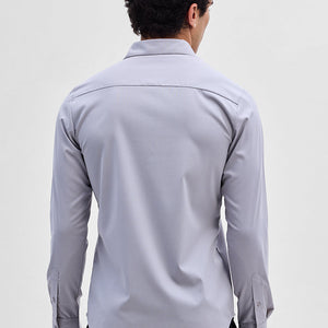 Light Grey Slim Fit Stretch Shirt