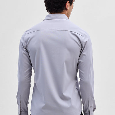 Light Grey Slim Fit Stretch Shirt