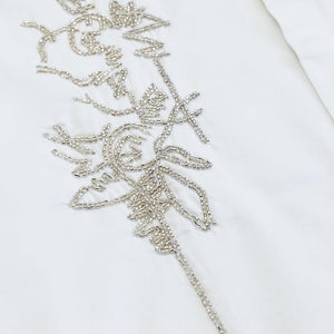 White Embellished Slim Fit Shirt