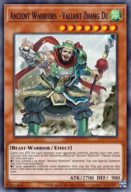 Ancient Warriors - Valiant Zhang De - IGAS-EN013 - Rare - 1st Edition