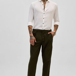 Olive Slim Fit Trousers