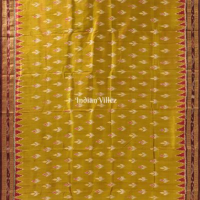 Mehendi Dual Tone Mayur Chandrika Khandua Silk Saree