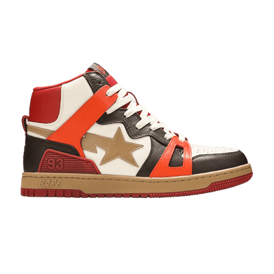 A Bathing Ape Bape Sta 93 Hi Red Orange Light Sand