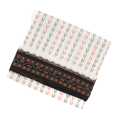 Off White Orissa Cotton Saree With Tie & Dye Motifs