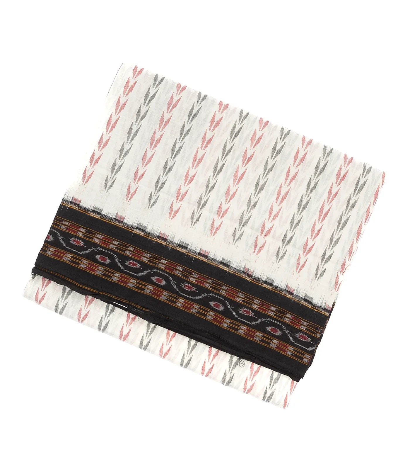 Off White Orissa Cotton Saree With Tie & Dye Motifs