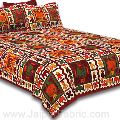 COMBO114 Beautiful Multicolor 4 Bedsheet + 8 Pillow Cover