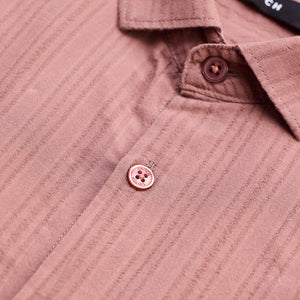 Mauve Slim Fit Stripes Shirt