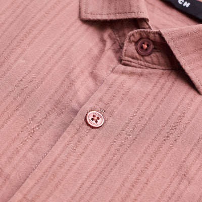 Mauve Slim Fit Stripes Shirt