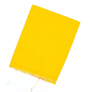 Yellow Plain Bengal Cotton Saree With Printed Blouse