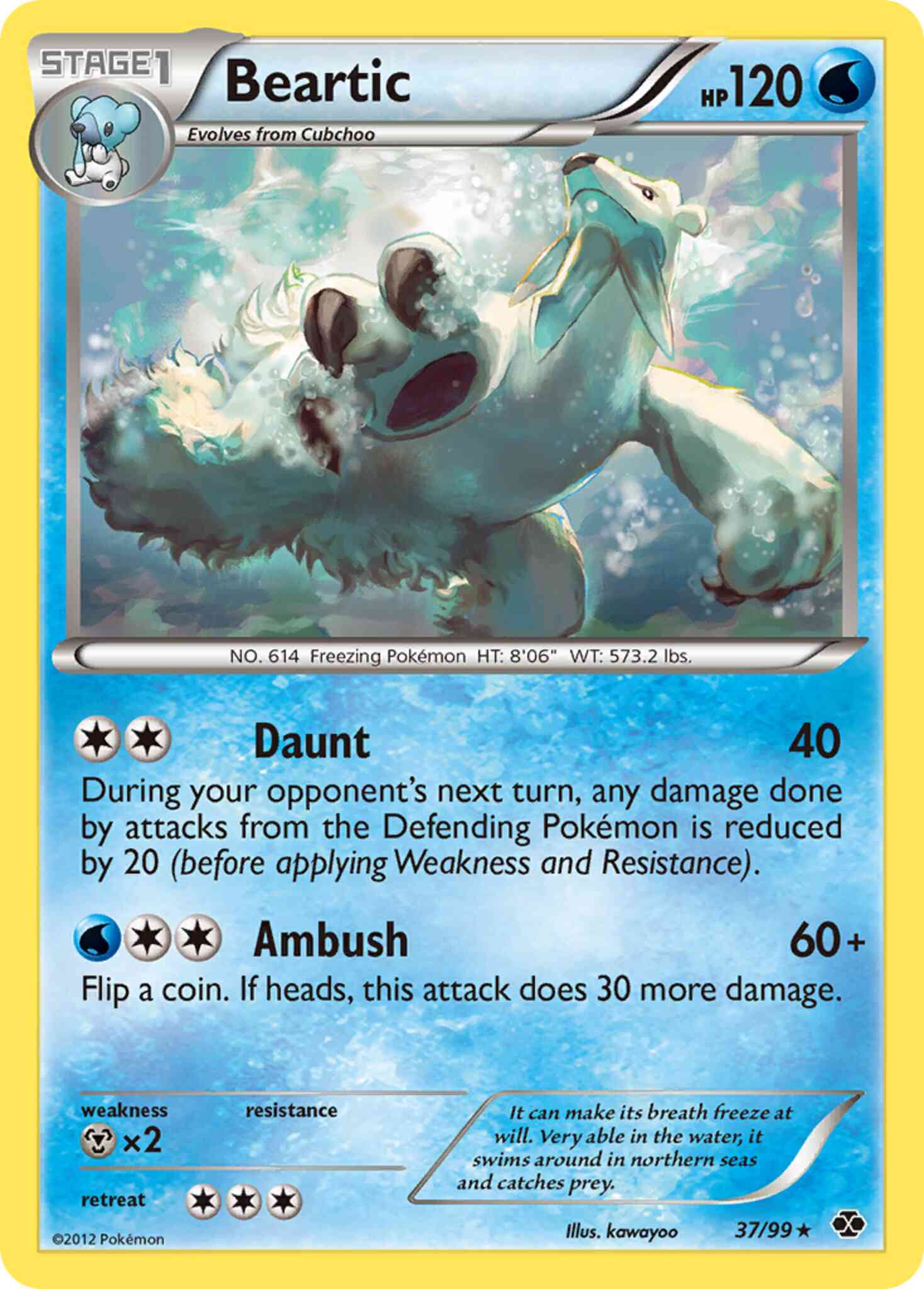 Beartic - 37/99 - Rare [bw4-37] [Non-Holo]