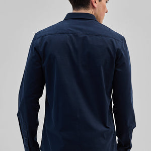Navy Solid Double Pocket Overshirt