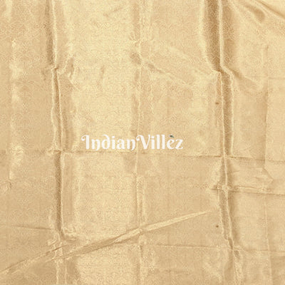 Cream Color Banarasi Katan Silk Saree