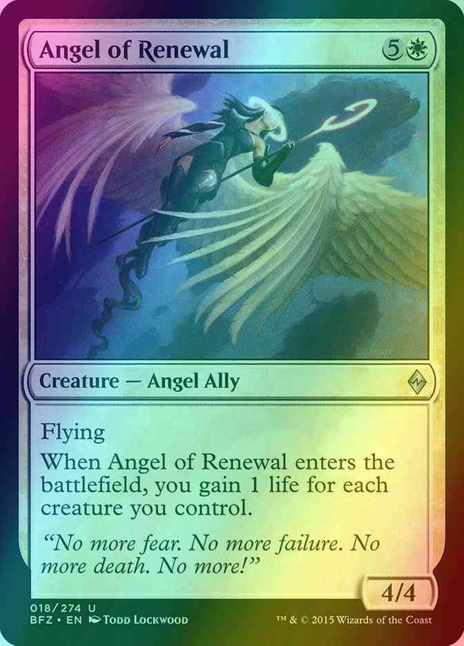Angel of Renewal [18] [Battle for Zendikar] [Foil]