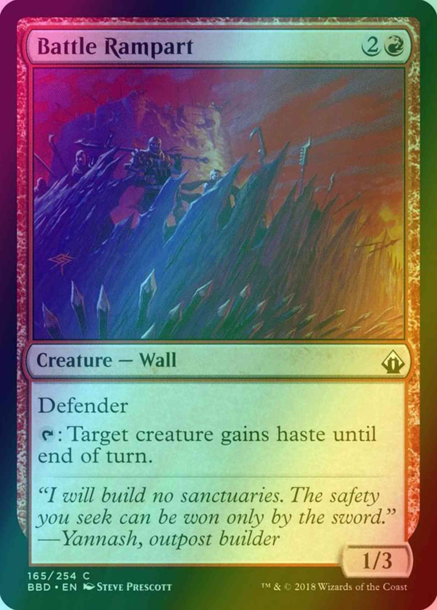 Battle Rampart [165] [Battlebond] [Foil]