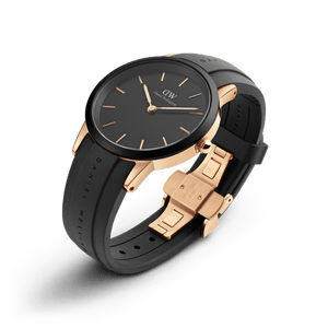 Iconic Link Motion Black & Rose Gold 32mm