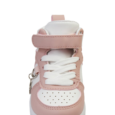 Toddler Girls Star Charm Velcro Strap High Top Sneakers