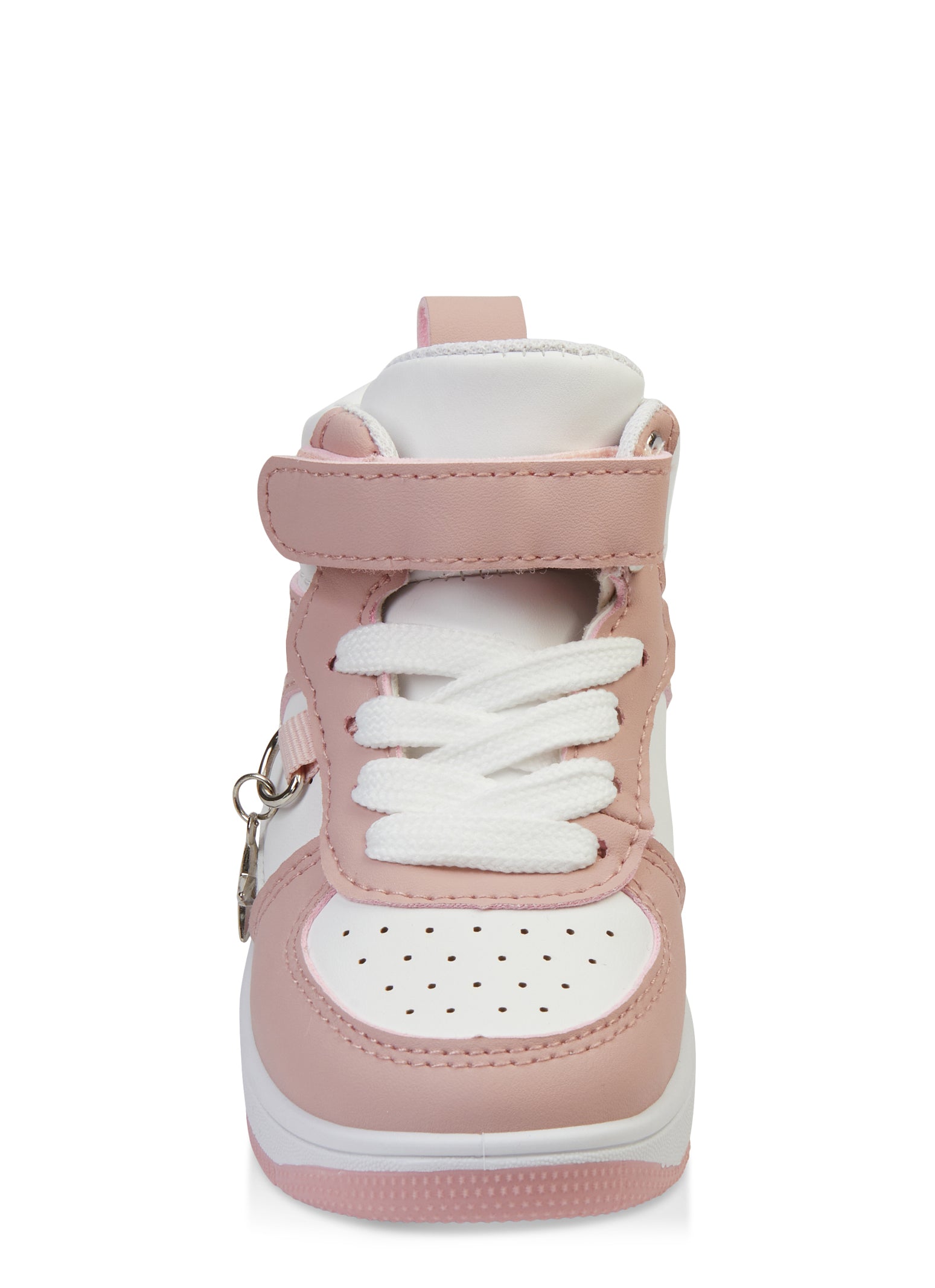 Toddler Girls Star Charm Velcro Strap High Top Sneakers