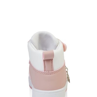 Toddler Girls Star Charm Velcro Strap High Top Sneakers