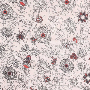 Black intricately machine-printed kalamkari cotton saree, self-border & human figurines pallu